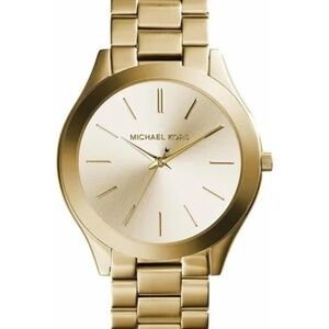 Women Gold Slim Runway Women's Watch, Stainless Steel Bracelet Watch